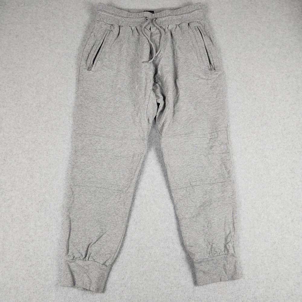 Caliville Joggers Sweatpants Mens Large Gray Heathered‎ Cotton Drawstring Waist